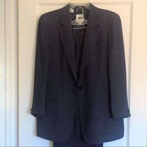 DKNY navy pinstripe suit